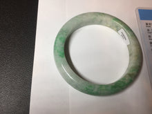 Load image into Gallery viewer, 58.5mm Certified type A 100% Natural sunny green/white Jadeite bangle AY87-3471
