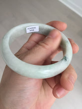 Load image into Gallery viewer, 56.8mm certified Type A 100% Natural sunny green light green Jadeite Jade bangle D140-4008
