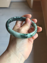 Load image into Gallery viewer, 64.5mm Certified Type A 100% Natural sunny green dark green gray black Jadeite bangle PD143-6237
