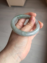 Load image into Gallery viewer, 53mm 100% natural certified dark green/gray jadeite jade bangle BM53-8655
