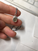 Load image into Gallery viewer, 7x6mm 100% natural type A icy watery light green dainty Jadeite Jade pendant PA165
