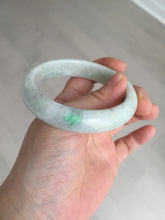 Load image into Gallery viewer, 56.8mm certified Type A 100% Natural sunny green light green Jadeite Jade bangle D140-4008
