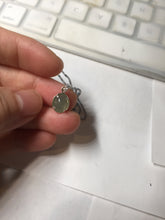 Load image into Gallery viewer, 7x6mm 100% natural type A icy watery light green dainty Jadeite Jade pendant PA165
