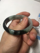 Load image into Gallery viewer, 47mm Certified Type A 100% Natural dark green Jadeite Jade oval bangle AH93-4483
