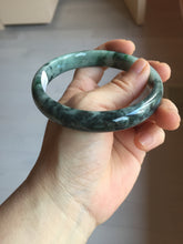 Load image into Gallery viewer, 64.5mm Certified Type A 100% Natural sunny green dark green gray black Jadeite bangle PD143-6237

