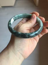 Load image into Gallery viewer, 64.5mm Certified Type A 100% Natural sunny green dark green gray black Jadeite bangle PD143-6237
