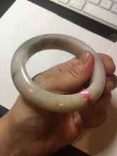 Load image into Gallery viewer, 56.1mm Certified 100% natural type A green/very light pink/yellow chubby jadeite jade bangle Z44-0472
