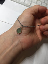 Load image into Gallery viewer, 7x6mm 100% natural type A icy watery light green dainty Jadeite Jade pendant PA165
