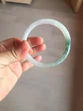 Load image into Gallery viewer, 卖了 55.5mm certificated Type A 100% Natural icy watery green/white slim round cut Jadeite Jade bangle BK69-9874
