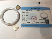 Load image into Gallery viewer, 58.5mm certified 100% natural Type A light purple yellow green white (Whispers of Autumn) round cut jadeite jade bangle PB71-9033
