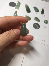 Load image into Gallery viewer, 100% Natural type A dark green/black/gary Jadeite Jade belssed melon pendant PC124-5
