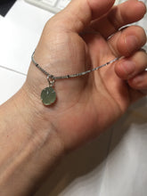 Load image into Gallery viewer, 7x6mm 100% natural type A icy watery light green dainty Jadeite Jade pendant PA165
