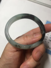 Load image into Gallery viewer, 47mm Certified Type A 100% Natural dark green Jadeite Jade oval bangle AH93-4483
