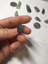 Load image into Gallery viewer, 100% Natural type A dark green/black/gary Jadeite Jade belssed melon pendant PC124-5
