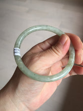 Load image into Gallery viewer, 58.5mm Certified Type A 100% Natural light green/brown round cut Jadeite Jade bangle AR111-4513
