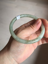 Load image into Gallery viewer, 58.5mm Certified Type A 100% Natural light green/brown round cut Jadeite Jade bangle AR111-4513
