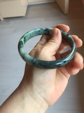 Load image into Gallery viewer, 64.5mm Certified Type A 100% Natural sunny green dark green gray black Jadeite bangle PD143-6237
