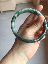 Load image into Gallery viewer, 64.5mm Certified Type A 100% Natural sunny green dark green gray black Jadeite bangle PD143-6237
