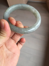 Load image into Gallery viewer, 53mm 100% natural certified dark green/gray jadeite jade bangle BM53-8655
