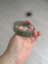 Load image into Gallery viewer, 49.8mm certified Type A 100% Natural dark green/black/yellow kids/small hand square Jadeite Jade bangle Q103-3662
