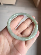 Load image into Gallery viewer, 58.5mm Certified Type A 100% Natural light green/brown round cut Jadeite Jade bangle AR111-4513
