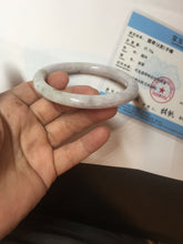 Load image into Gallery viewer, 58.5mm certified 100% natural Type A light purple yellow green white (Whispers of Autumn) round cut jadeite jade bangle PB71-9033
