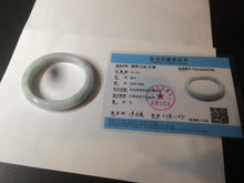 Load image into Gallery viewer, 52.5mm certified type A 100% Natural light green/yellow/purple(FU LU Shou) oval jadeite jade bangle AK59-0766
