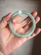 Load image into Gallery viewer, 57.5mm Certified Type A 100% Natural light green/brown round cut Jadeite Jade bangle AR112-4506
