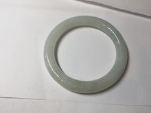 Load image into Gallery viewer, 57.7mm certified 100% natural type A icy watery light green white round cut jadeite jade bangle BS84-(1100)
