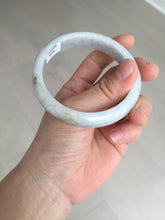 Load image into Gallery viewer, 56.5mm certified Type A 100% Natural purple white Jadeite Jade bangle D138-4044
