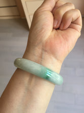 Load image into Gallery viewer, 52.8mm Certificated sunny green/white jadeite jade bangle BN42
