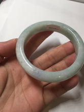 Load image into Gallery viewer, 54.6mm 100% natural sunny green/white/purple jadeite jade bangle BN43
