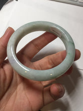 Load image into Gallery viewer, 54.6mm 100% natural sunny green/white/purple jadeite jade bangle BN43
