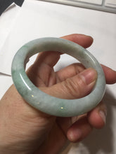 Load image into Gallery viewer, 54.6mm 100% natural sunny green/white/purple jadeite jade bangle BN43
