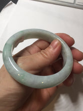 Load image into Gallery viewer, 54.6mm 100% natural sunny green/white/purple jadeite jade bangle BN43
