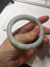 Load image into Gallery viewer, 54.6mm 100% natural sunny green/white/purple jadeite jade bangle BN43
