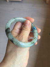 Load image into Gallery viewer, 56.9mm 100% natural Type A dark green Chinese painting (水墨) jadeite jade bangle AH94-4484
