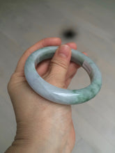 Load image into Gallery viewer, 57.5mm certified 100% natural type A light green/purple chubby jadeite jade bangle BF29-4028
