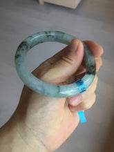 Load image into Gallery viewer, 56.9mm 100% natural Type A dark green Chinese painting (水墨) jadeite jade bangle AH94-4484
