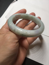 Load image into Gallery viewer, 54.6mm 100% natural sunny green/white/purple jadeite jade bangle BN43
