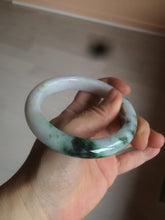 Load image into Gallery viewer, 60.2mm certified 100% natural type A sunny green/brown/purple(FU LU SHOU) jungle camouflage color jadeite jade bangle AZ52-0675
