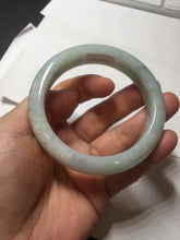 Load image into Gallery viewer, 54.6mm 100% natural sunny green/white/purple jadeite jade bangle BN43
