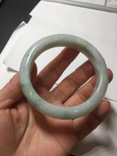 Load image into Gallery viewer, 54.6mm 100% natural sunny green/white/purple jadeite jade bangle BN43
