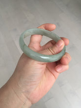 Load image into Gallery viewer, 59.4mm Certified Type A 100% Natural oily dark green gray Jadeite Jade bangle AJ76-8580
