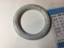 Load image into Gallery viewer, 56.6mm Certified 100% natural Type A light green purple brown chubby round cut jadeite jade bangle BQ14-5819
