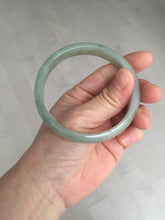 Load image into Gallery viewer, 59.4mm Certified Type A 100% Natural oily dark green gray Jadeite Jade bangle AJ76-8580
