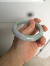 Load image into Gallery viewer, 57.5mm certified 100% natural type A light green/purple chubby jadeite jade bangle BF29-4028
