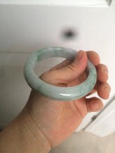 Load image into Gallery viewer, 57.5mm certified 100% natural type A light green/purple chubby jadeite jade bangle BF29-4028
