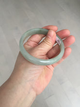 Load image into Gallery viewer, 59.4mm Certified Type A 100% Natural oily dark green gray Jadeite Jade bangle AJ76-8580
