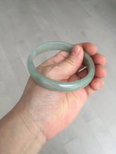 Load image into Gallery viewer, 59.4mm Certified Type A 100% Natural oily dark green gray Jadeite Jade bangle AJ76-8580
